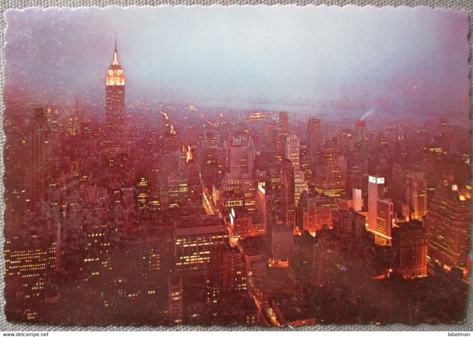 USA UNITED STATES NEW YORK VIEW FROM RCA BUILDING EMPIRE STATE ANSICHTSKARTE CARTOLINA POSTCARD PC CP AK CARTE POSTALE - Lake George