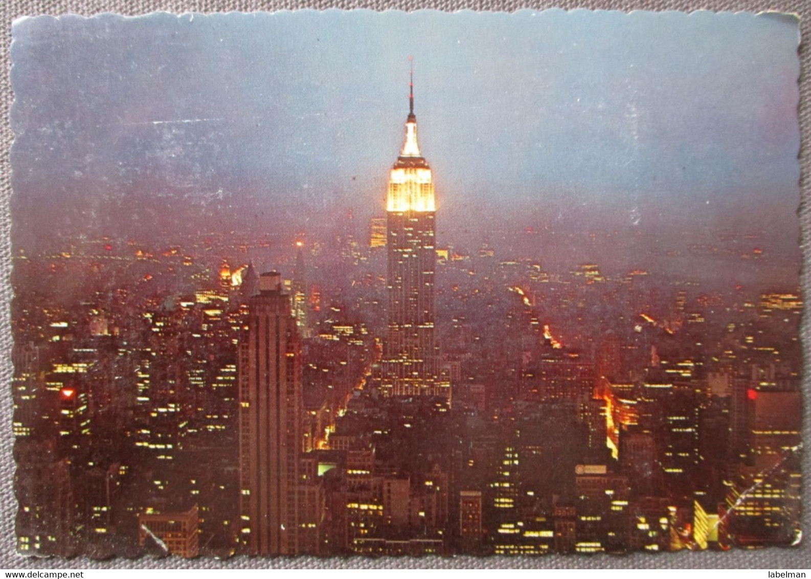 USA UNITED STATES NEW YORK VIEW FROM RCA BUILDING EMPIRE STATE ANSICHTSKARTE CARTOLINA POSTCARD PC CP AK CARTE POSTALE - Lake George