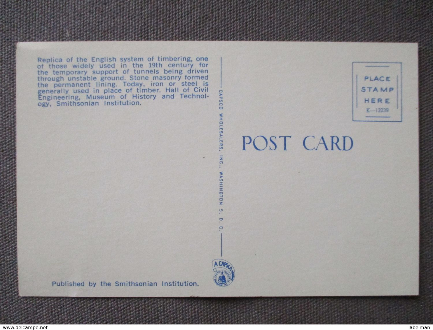 USA UNITED STATES NEW YORK TUNNELS SUPPORT MUSEUM HISTORY CARD ANSICHTSKARTE CARTOLINA POSTCARD PC CP AK CARTE POSTALE - Lake George