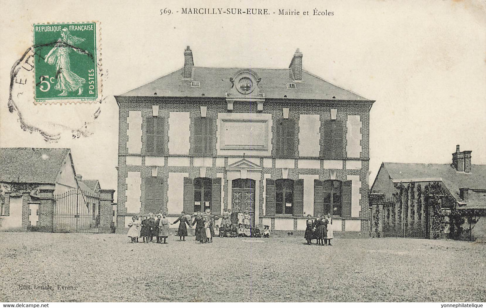 27 - EURE - MARCILLY-SUR-EURE - Mairie Et écoles - Animation - Superbe -10939 - Marcilly-sur-Eure