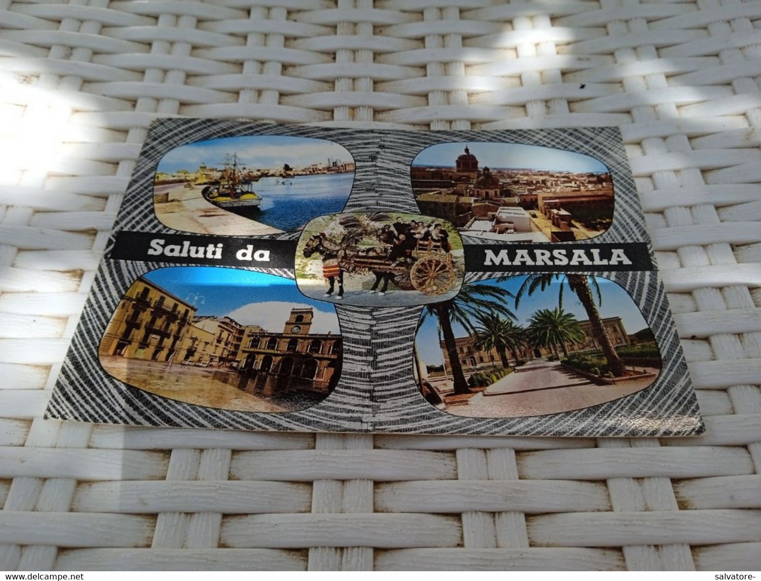 CARTOLINA SALUTI DA MARSALA- VEDUTINE- VIAGGIATA 1965 - Marsala