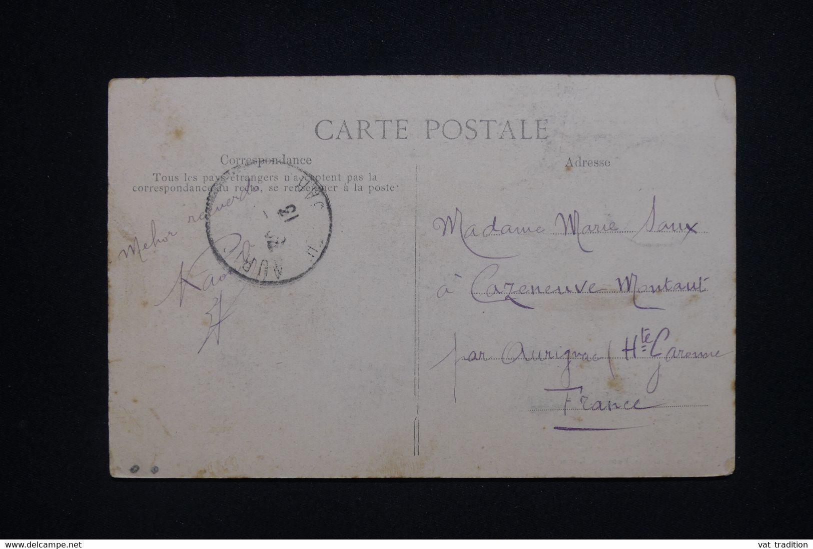 HAUT SÉNÉGAL ET NIGER - Affranchissement De Segou Sur Carte Postale En 1913 Pour La France - L 130483 - Lettres & Documents