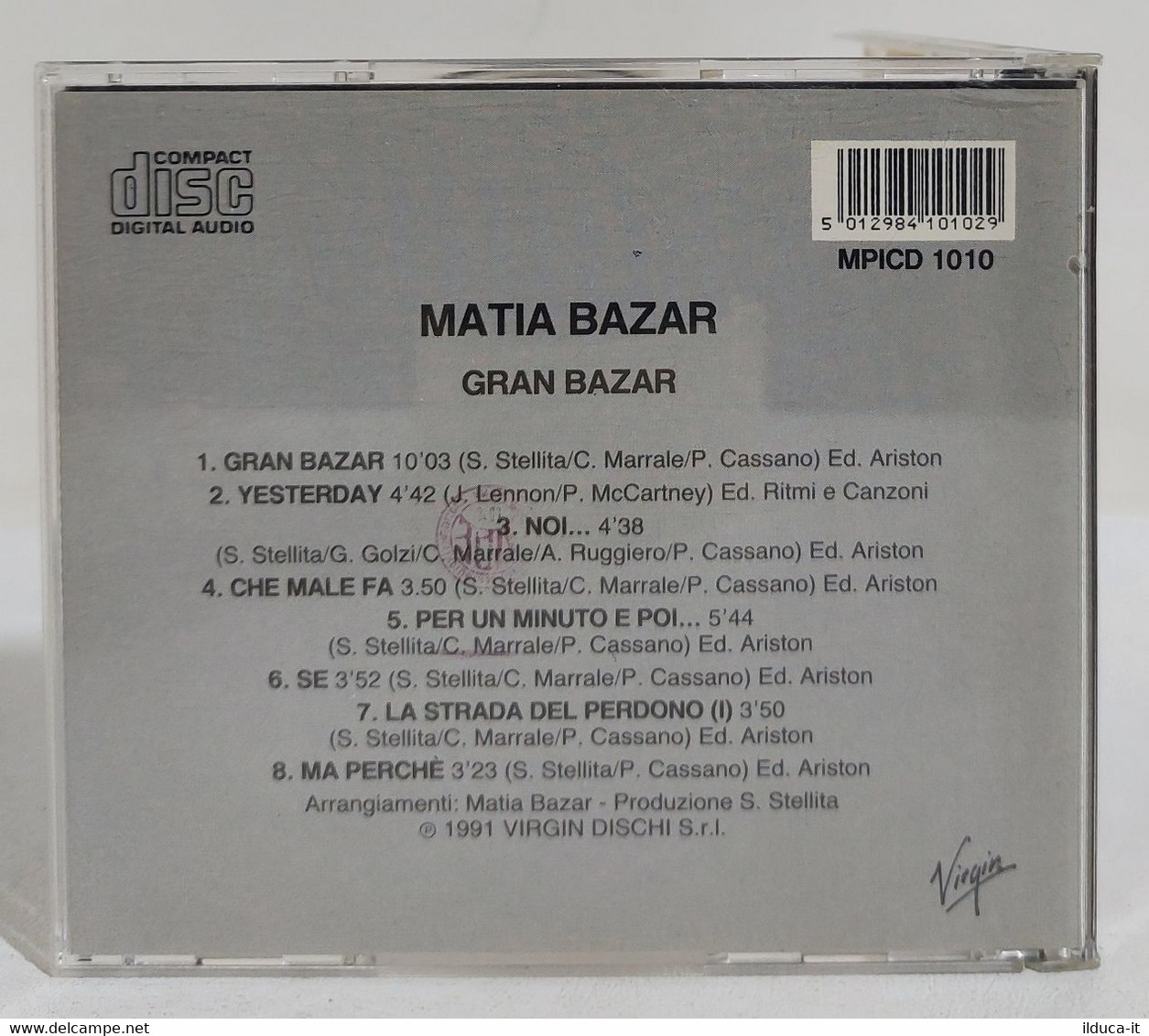 I107650 CD - Matia Bazar - Granbazar - Virgin 1991 - Andere - Italiaans