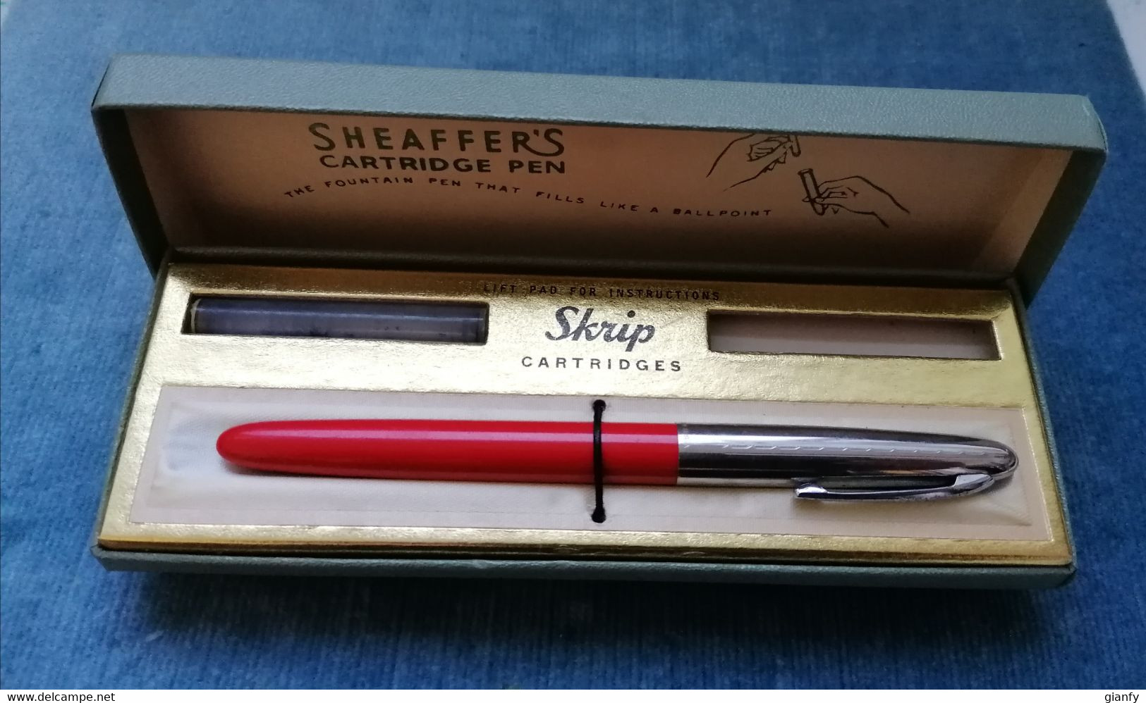 PENNA STILOGRAFICA SHEAFFER SKRIPSERT CARTRIDGE PEN 1950 VINTAGE FOUNTAIN PEN - Stylos