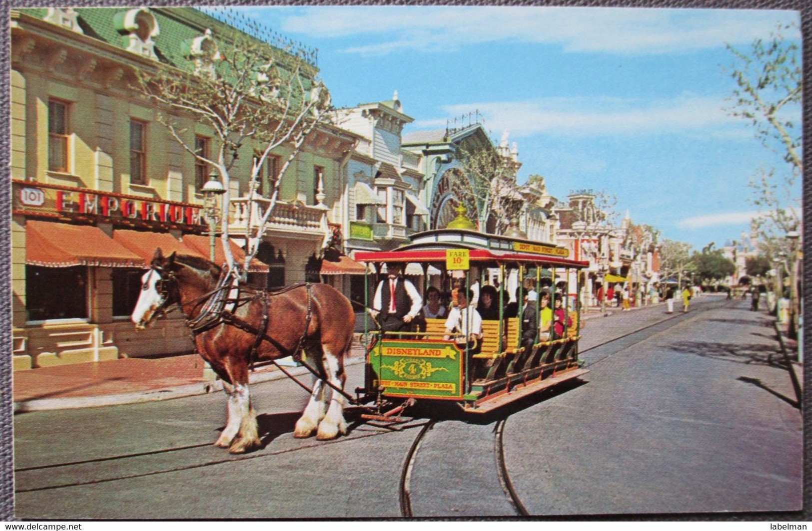 USA UNITED STATES DISNEYLAND HORSE DROWN STREET CAR KARTE CARD ANSICHTSKARTE CARTOLINA POSTCARD PC CP AK CARTE POSTALE - Long Island