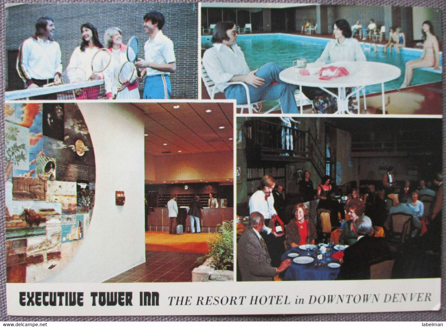 USA UNITED STATES EXECUTIVE TOWER INN HOTEL DENVER COLORADO CARD ANSICHTSKARTE CARTOLINA POSTCARD PC CP AK CARTE POSTALE - Derry Village