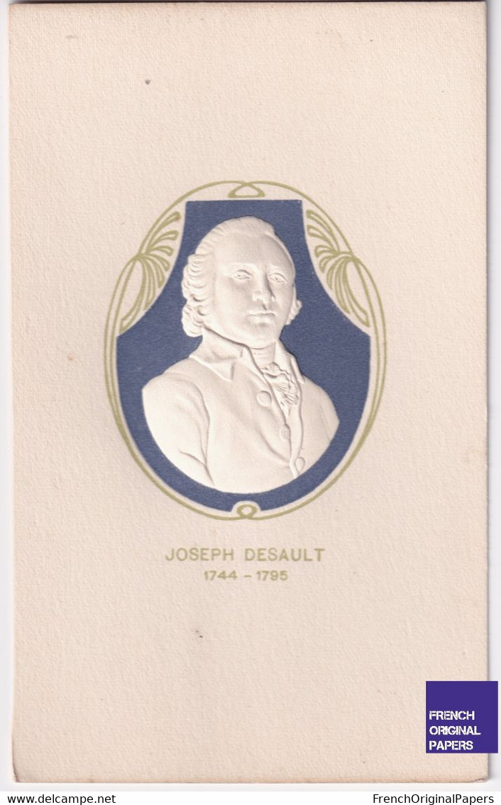 Joseph Desault 1744-1795 Carte Portrait Gaufrée Galerie Berühmter ärzte Tropon Werke Docteur Médecine Jugendstil A80-69 - Sammlungen