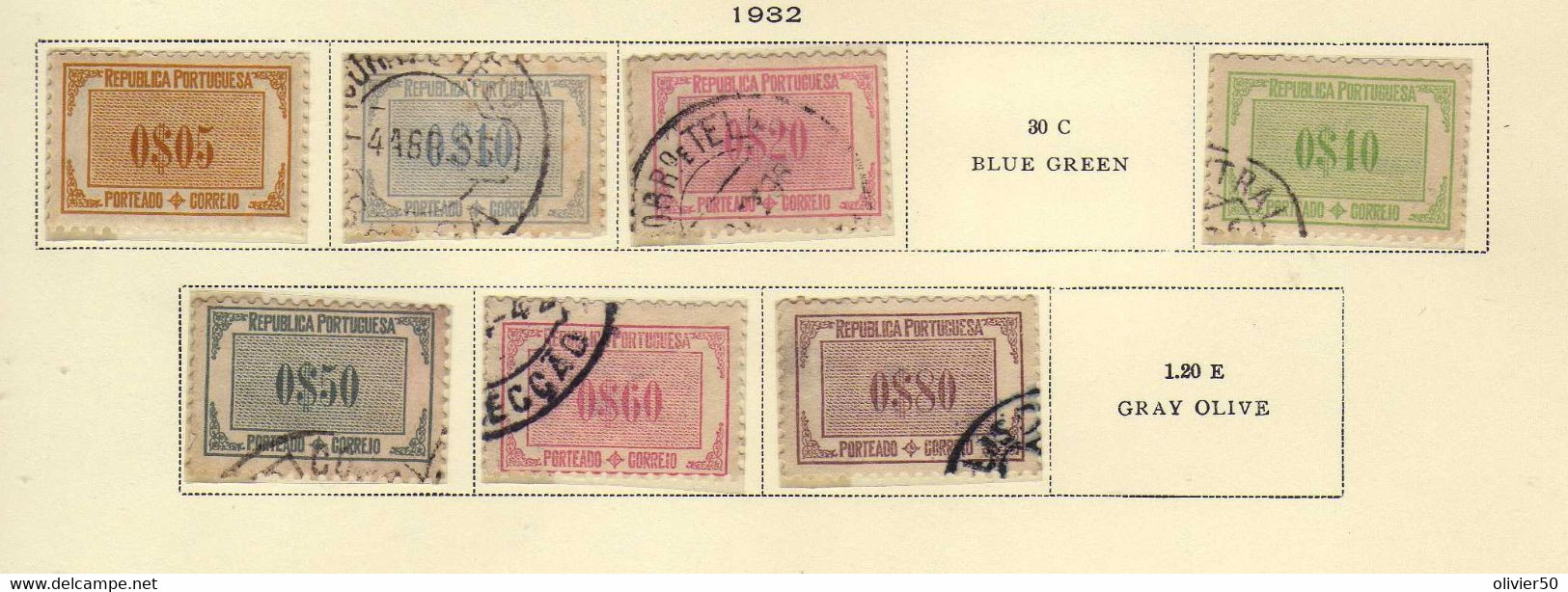 Portugal  (1932-33)  - Timbres-Taxe  - Obliteres - Usado