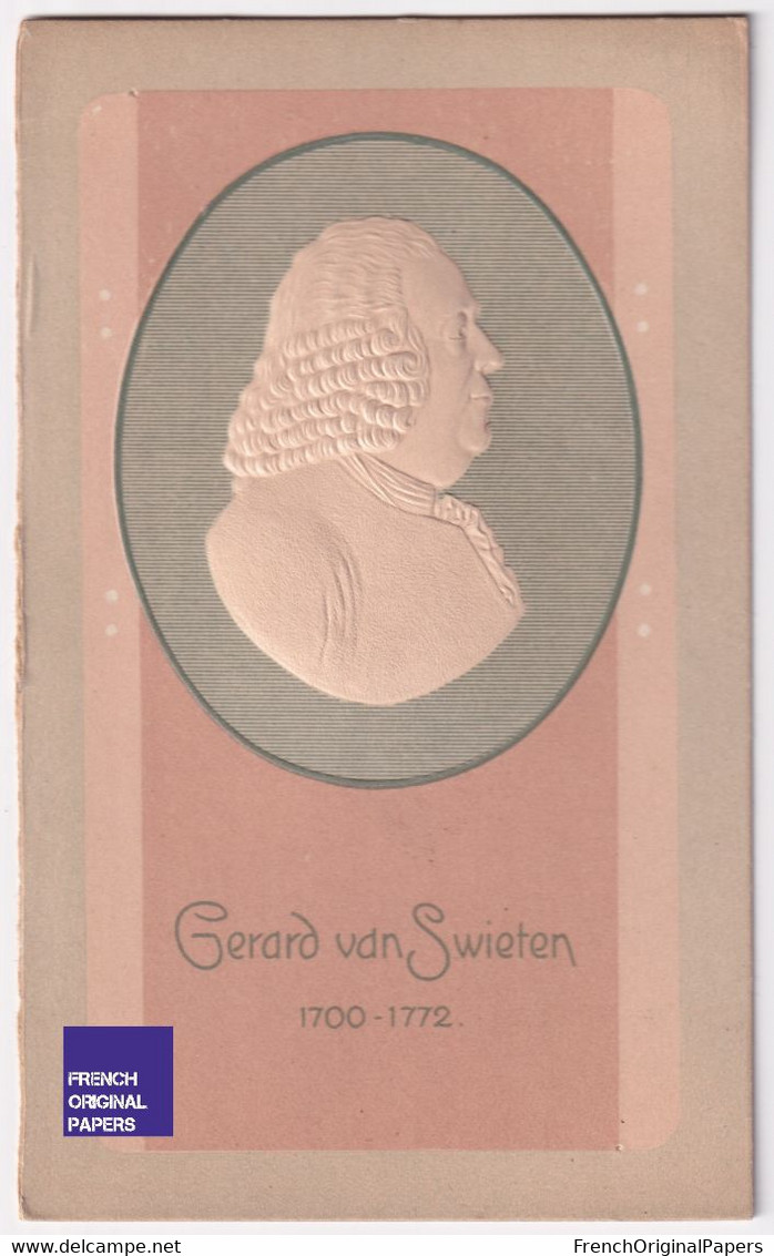 Gerard Van Swieten 1700-1772 Carte Portrait Gaufrée Galerie Berühmter ärzte Tropon Werke Docteur Médecine Art A80-76 - Collections