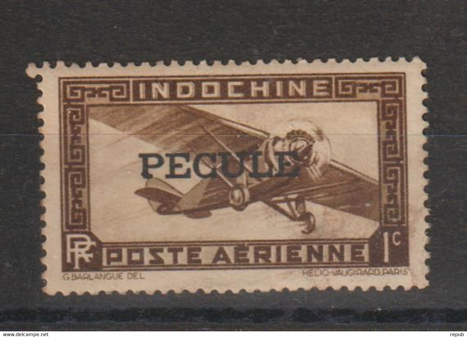 Indochine PA1 Surcharge Pecule Utilisation Fiscale Gomme Coloniale ** MNH - Poste Aérienne