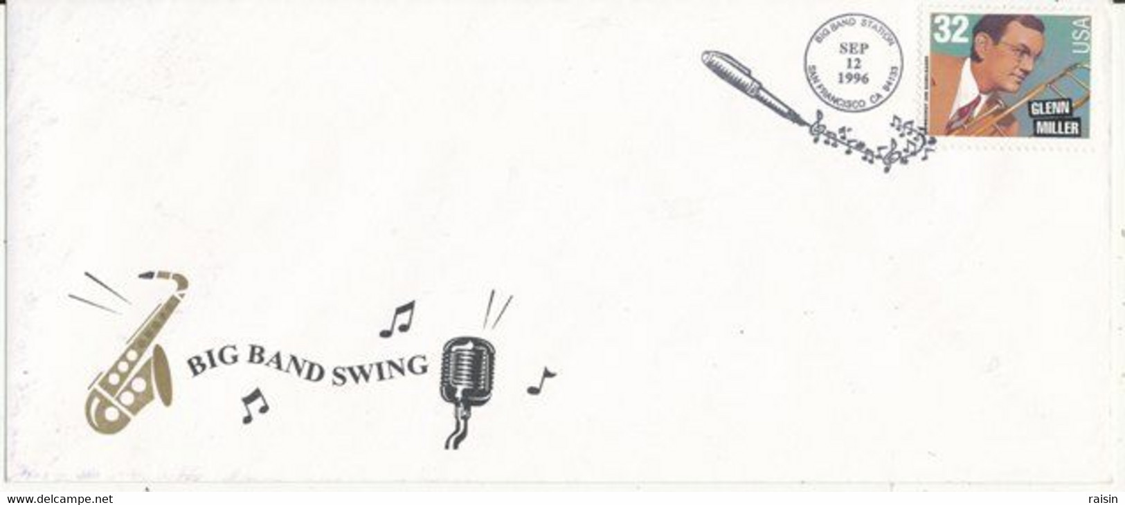 U. S. A. 7 FDC  1996 Big Band Swing TBE - 1991-2000