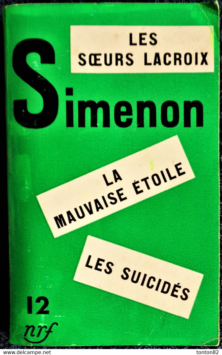 Georges Simenon - Éditions Verte - N° 12 - Trois Romans - Nrf - ( 1953 ) . - Simenon