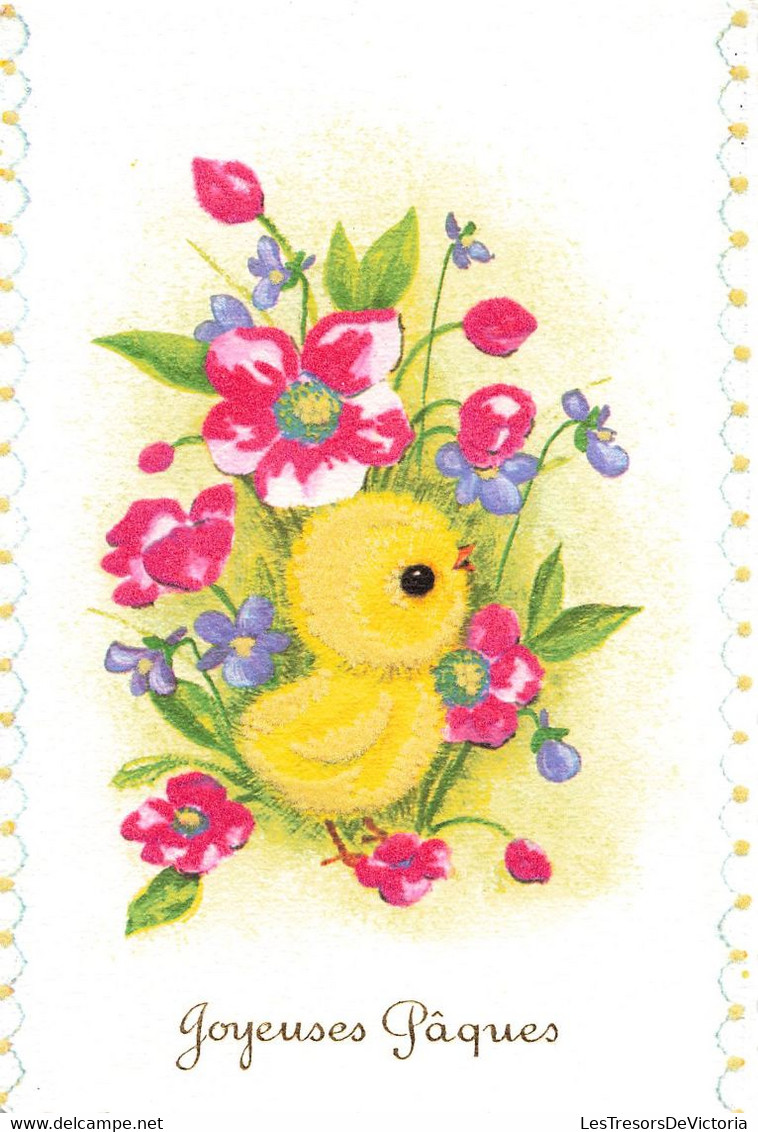 Lot De 4 Cp Joyeuses Paques - Poussin En Relief Avec Texture - Easter