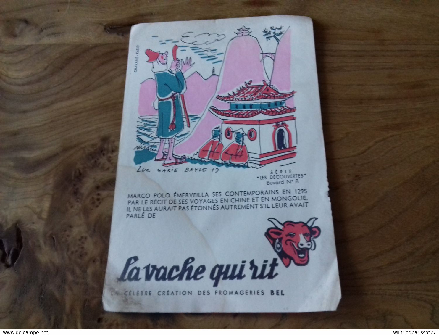 27/ BUVARD LA VACHE QUI RIT LUC MARIE BAYLE SERIE LES DECOUVERTES - Produits Laitiers