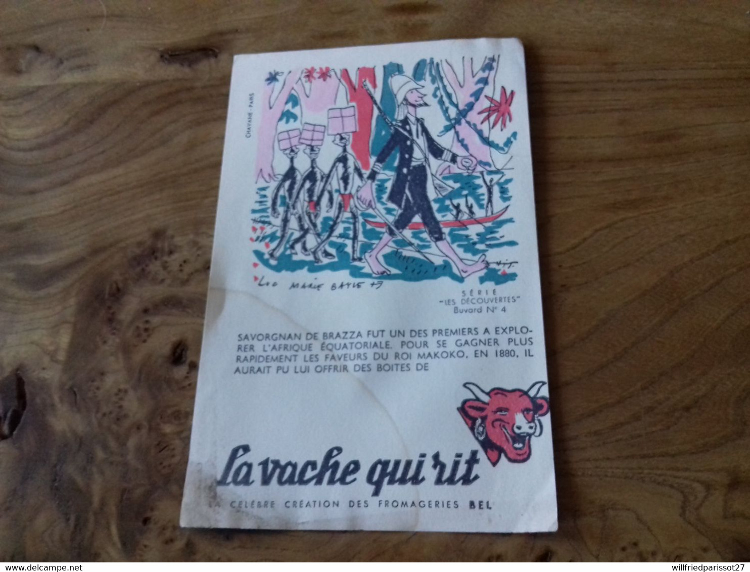 27/ BUVARD LA VACHE QUI RIT LUC MARIE BAYLE SERIE LES DECOUVERTES - Produits Laitiers