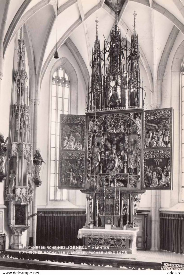 HEILIGENBLUT (Kärnten) - Gotischer Hochaltar In Der Wallfahrtskirche Von Michael Pacher Anno 1473, Karte Gel.1959, ... - Heiligenblut