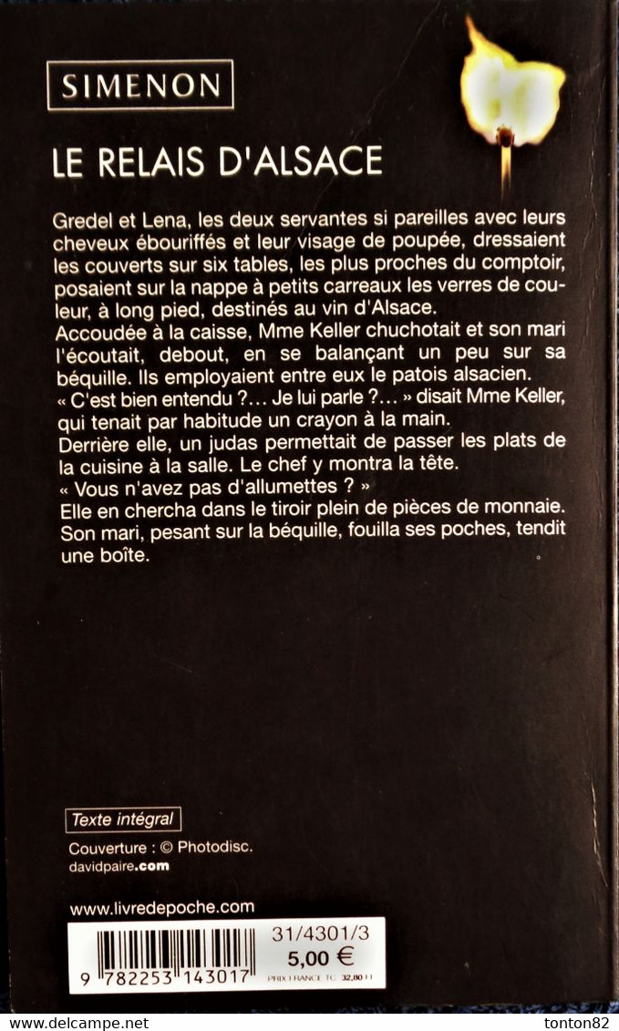 Georges Simenon - Le Relais D'Alsace - Livre De Poche 14301 - ( 2003 ) . - Simenon