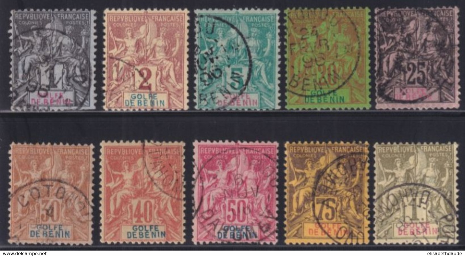 BENIN - YVERT N° 20+21+23+26/32 OBLITERES - COTE = 214 EUR. - Used Stamps