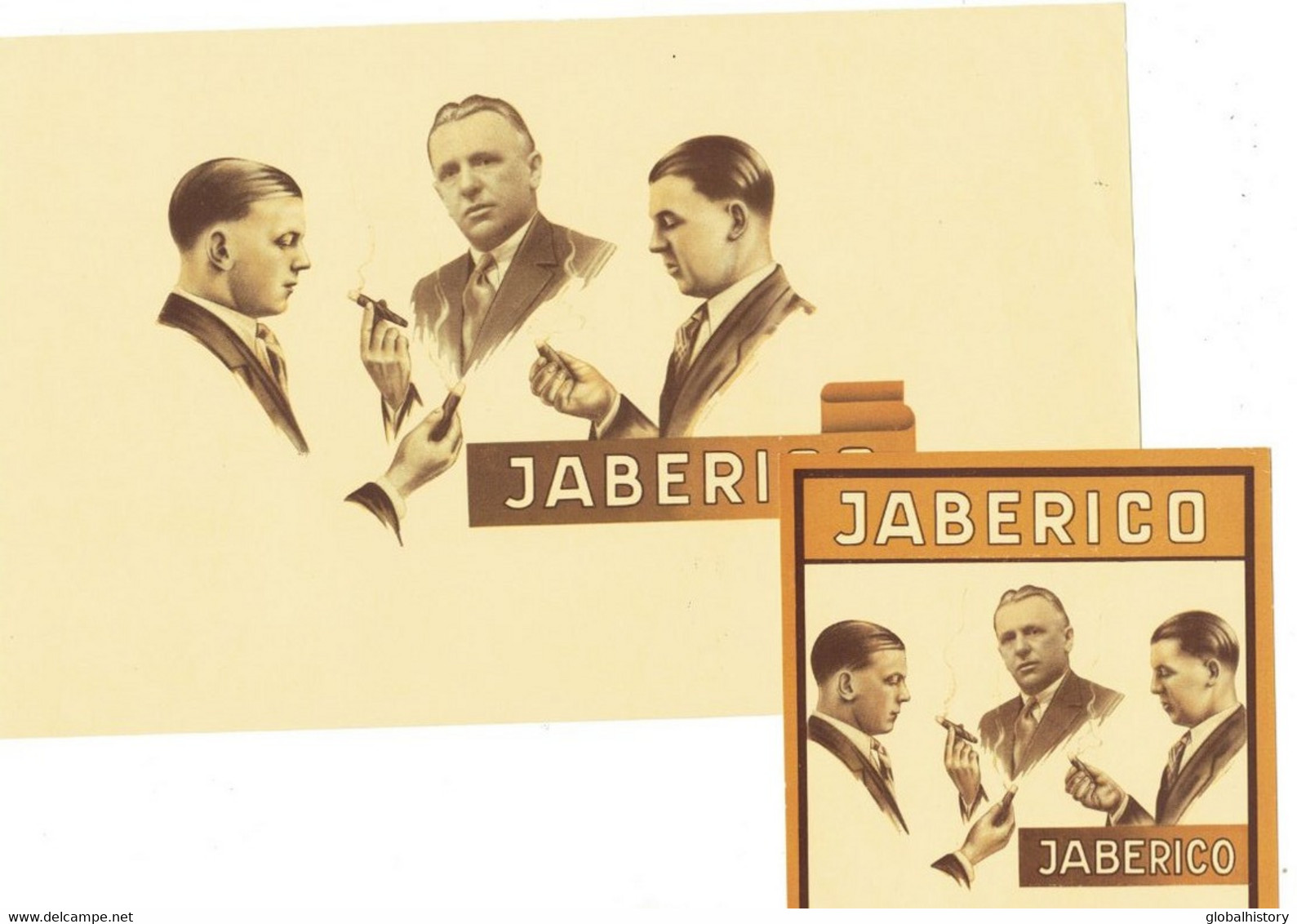 XB1001 SET OF 4  CIGAR BOX LABELS, ETIQUETTES A CIGARE, KIST ETIKETTEN JABERICO SMOKING MEN - Labels