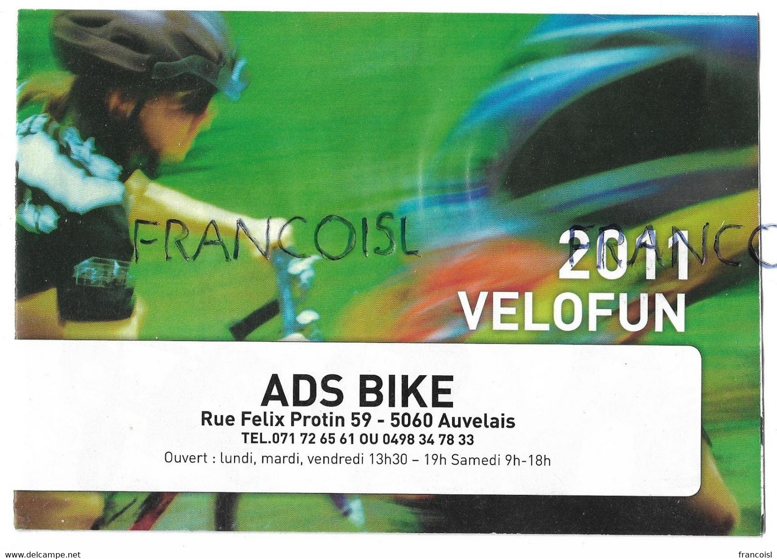 Catalogue Velofun 2011 ADS Bike à Auvelais (B-5060) - Sports & Tourism