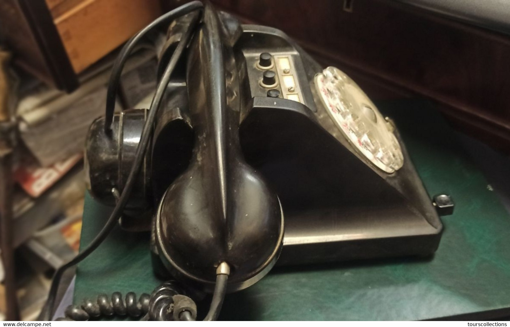 ANCIEN TELEPHONE STANDARD A CADRAN BAKELITE PICART LEBAS CHATEAUDUN PTT 350-I De 1962 Ornemental 2,3 Kg !!! - Téléphonie