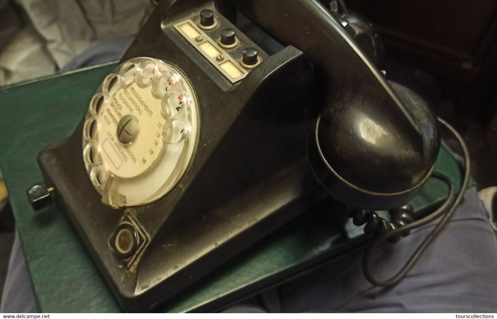 ANCIEN TELEPHONE STANDARD A CADRAN BAKELITE PICART LEBAS CHATEAUDUN PTT 350-I De 1962 Ornemental 2,3 Kg !!! - Téléphonie