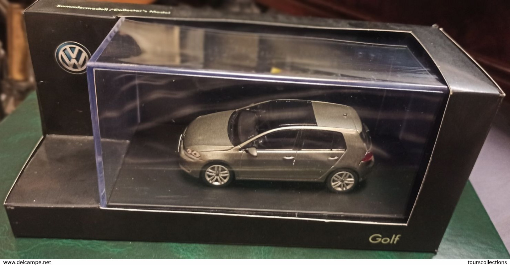 VW GOLF 7 VII GT TSI TDI HIGHLINE 5 DOOR LIMESTONE GREY 1:43 HERPA (DEALER MODEL) RARE 5G4.099.300. EV1 - Herpa