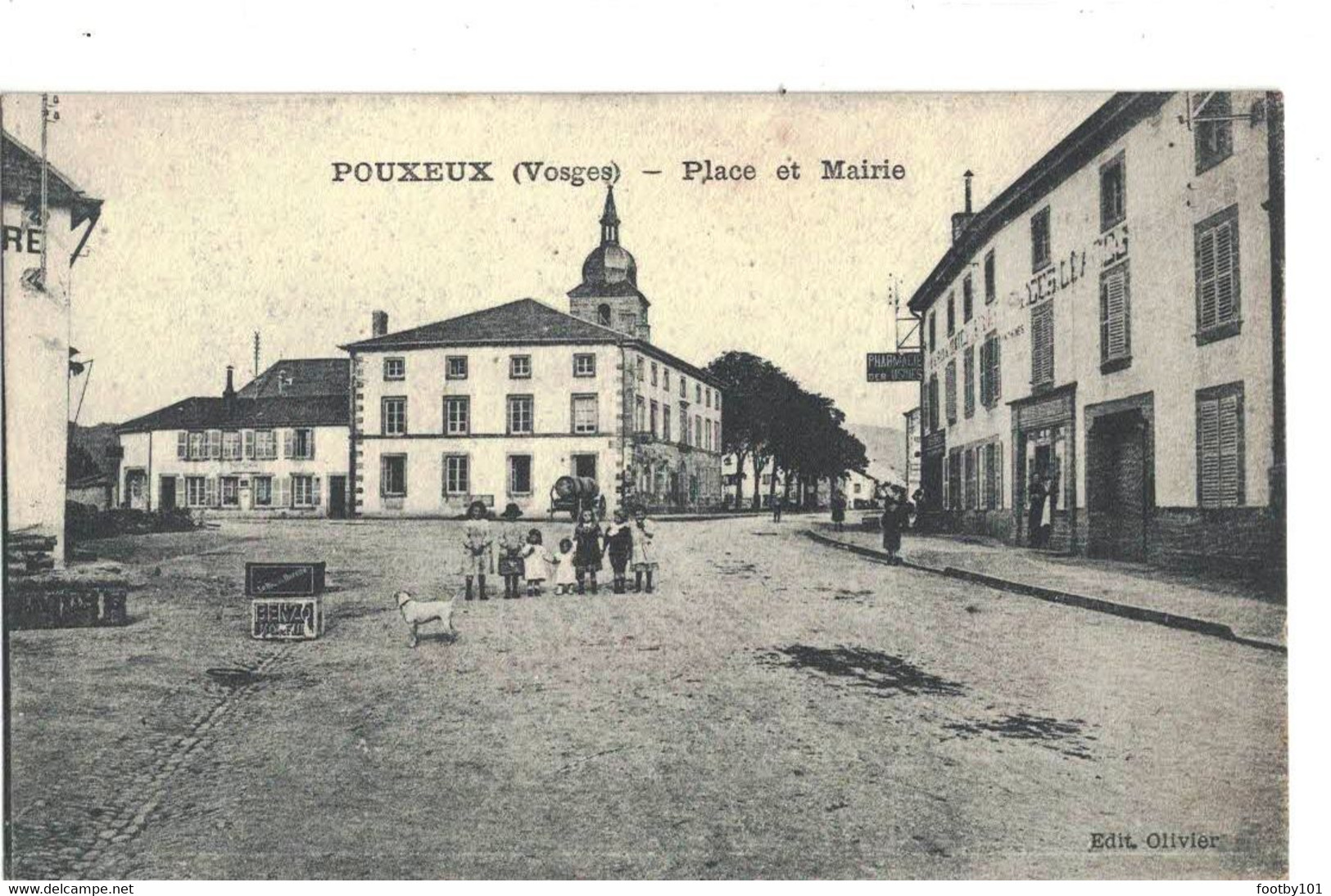 CPA   POUXEUX  Place Et Mairie - Pouxeux Eloyes