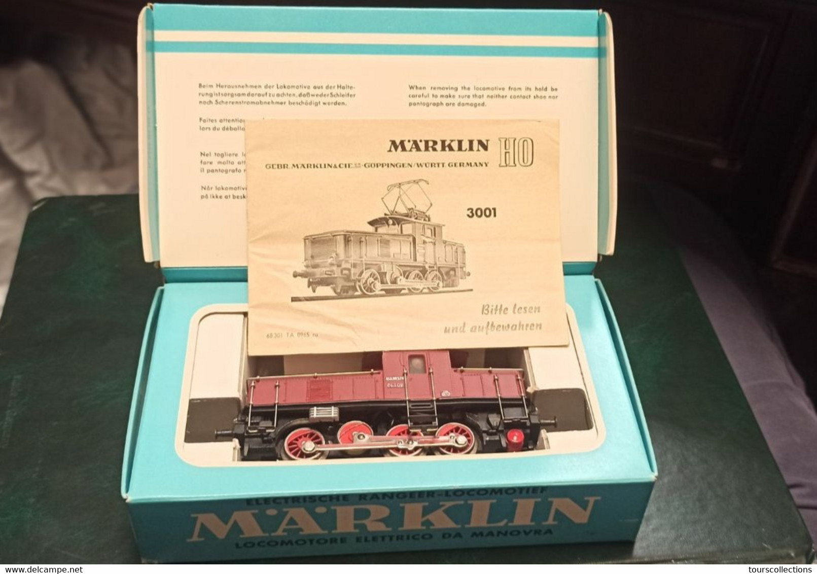 MARKLIN 3001 - Motrice électique LOCOMOTIVE De Manoeuvre E 63 En Boite D'origine Non Joué Jouet Comme Neuf + Notice - HO - Locomotive