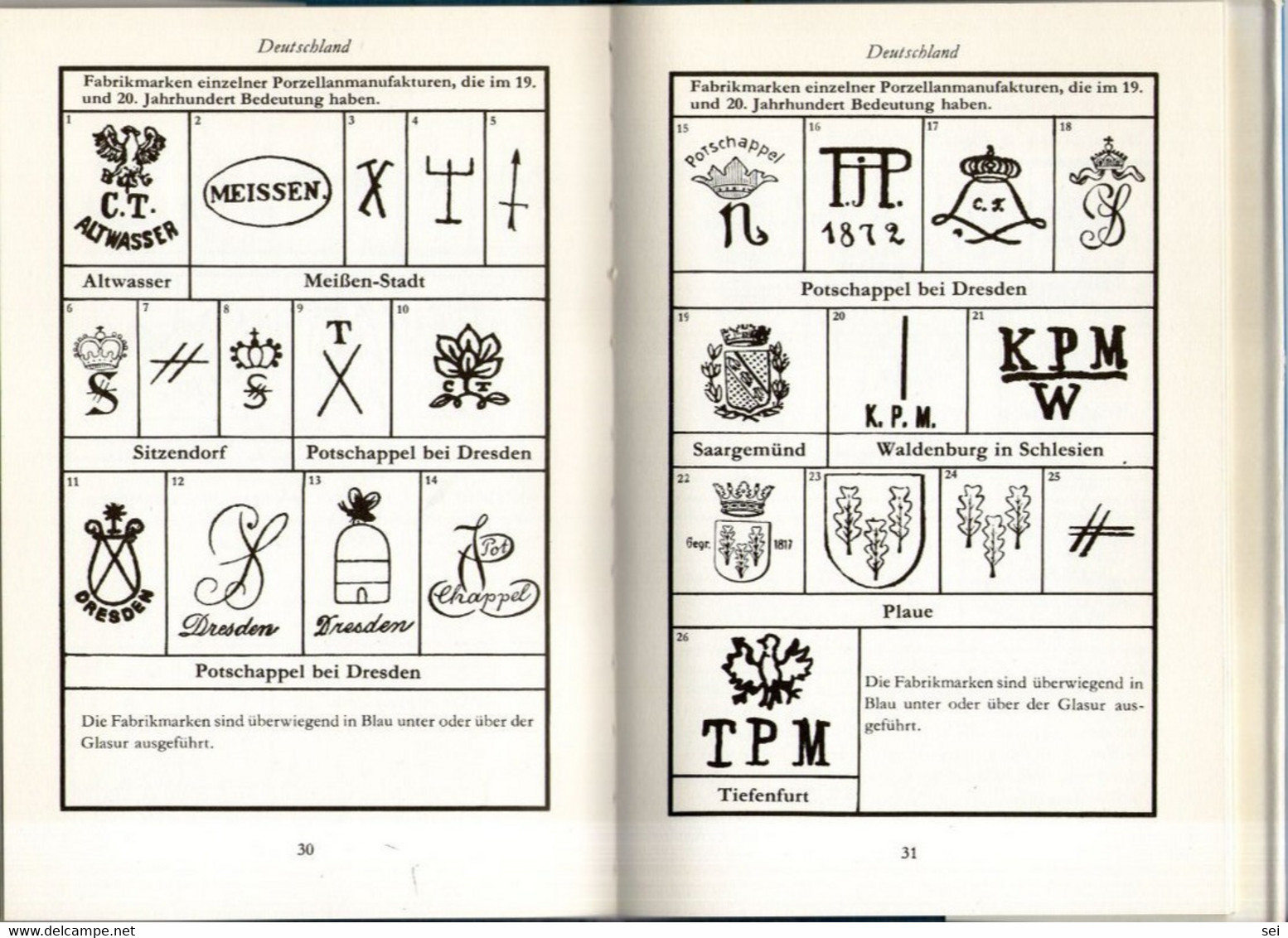 B 4789  -  Libro Marchi Della Porcellana Porzellanmarker - Arte