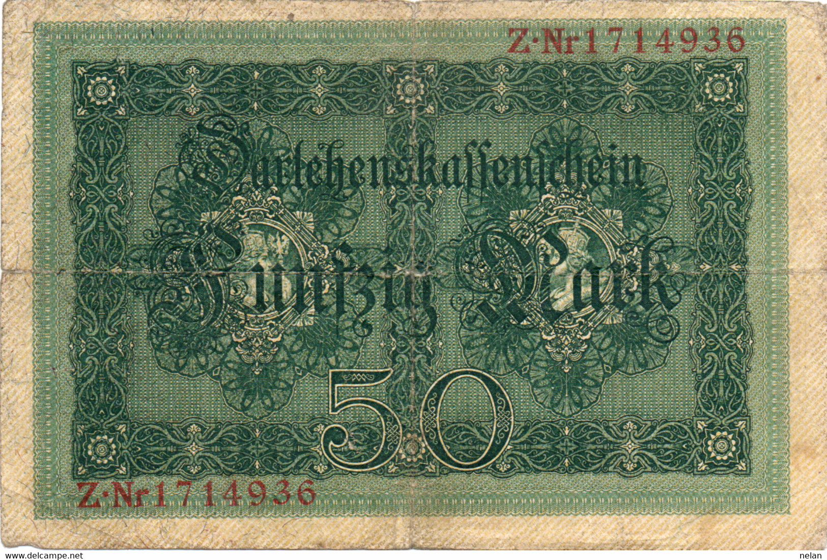 GERMANIA - REICHSBANKNOTE - 50  MARK 1914 - Wor:P-49b, Ros:R-50b - 50 Mark