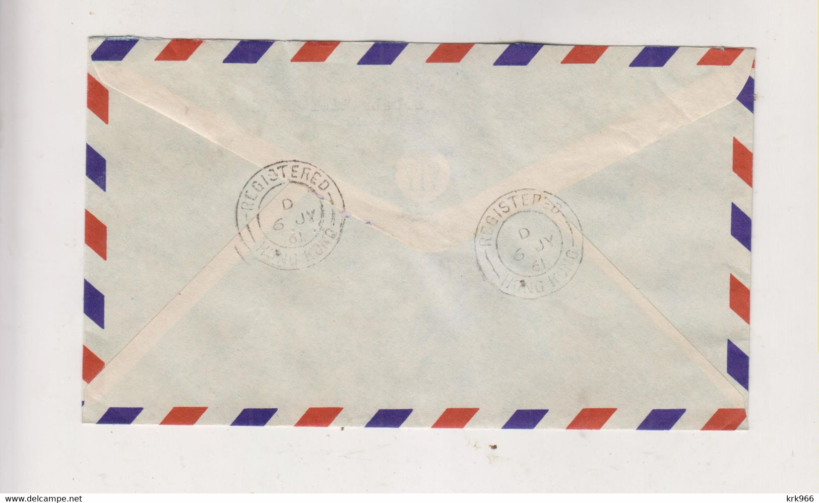 HONG KONG 1961 Registered Airmail Cover To Germany Meter Stamp - Briefe U. Dokumente