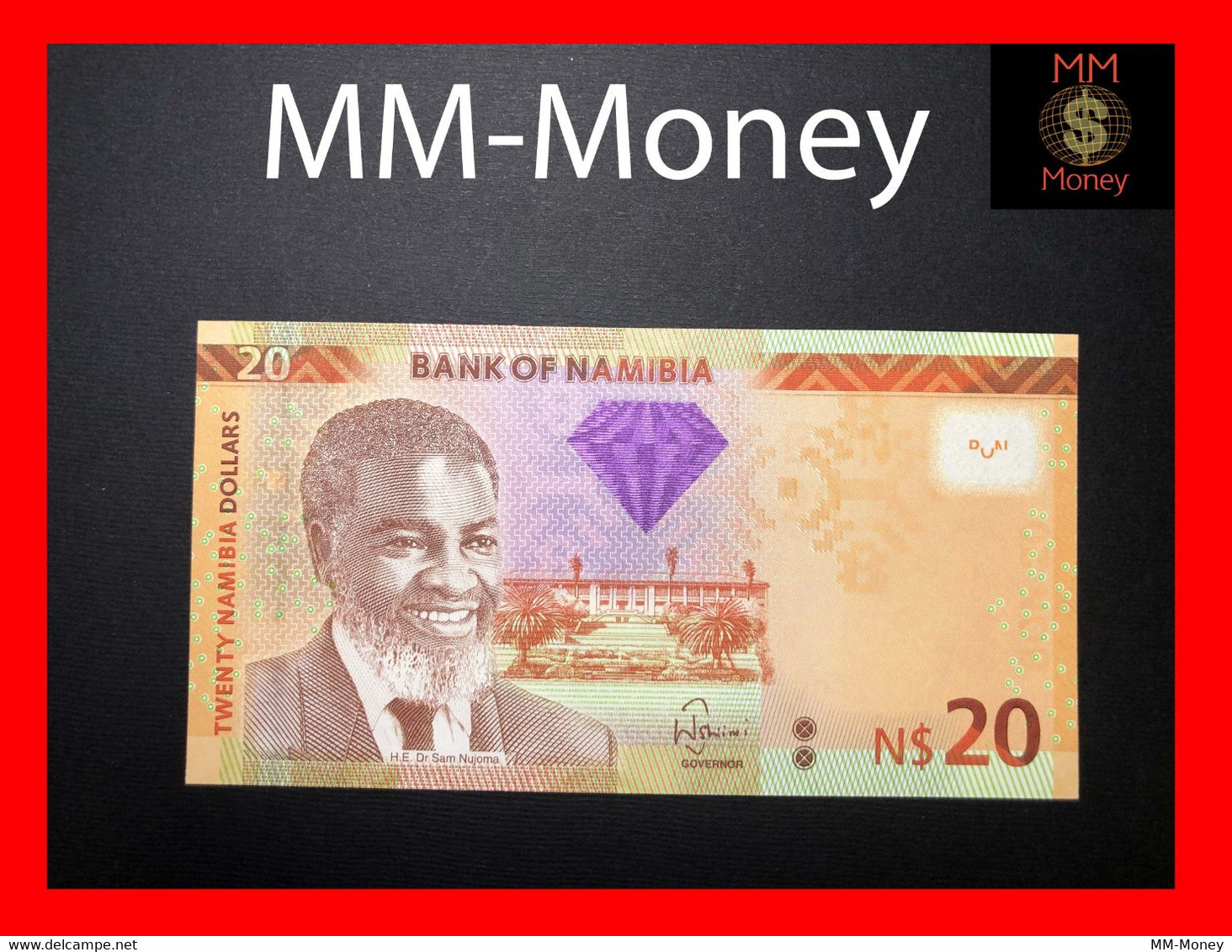 NAMIBIA 20 $  2011   P.  12 "diamond At Center"    UNC - Namibië