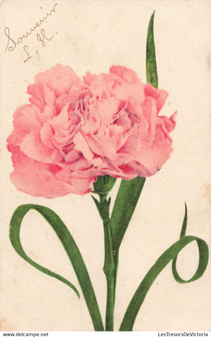 CPA Fleur - Souvenir Carte écrite à Elbeuf En 1916 - Fiori