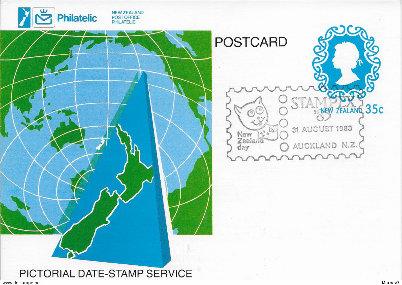 Le CHAT - Nouvelle ZELANDE - Entier Postal - Office Philatélique Postal De NEW-ZELAND - Cad 31 August 1983 - AUCKLAND - Briefe U. Dokumente