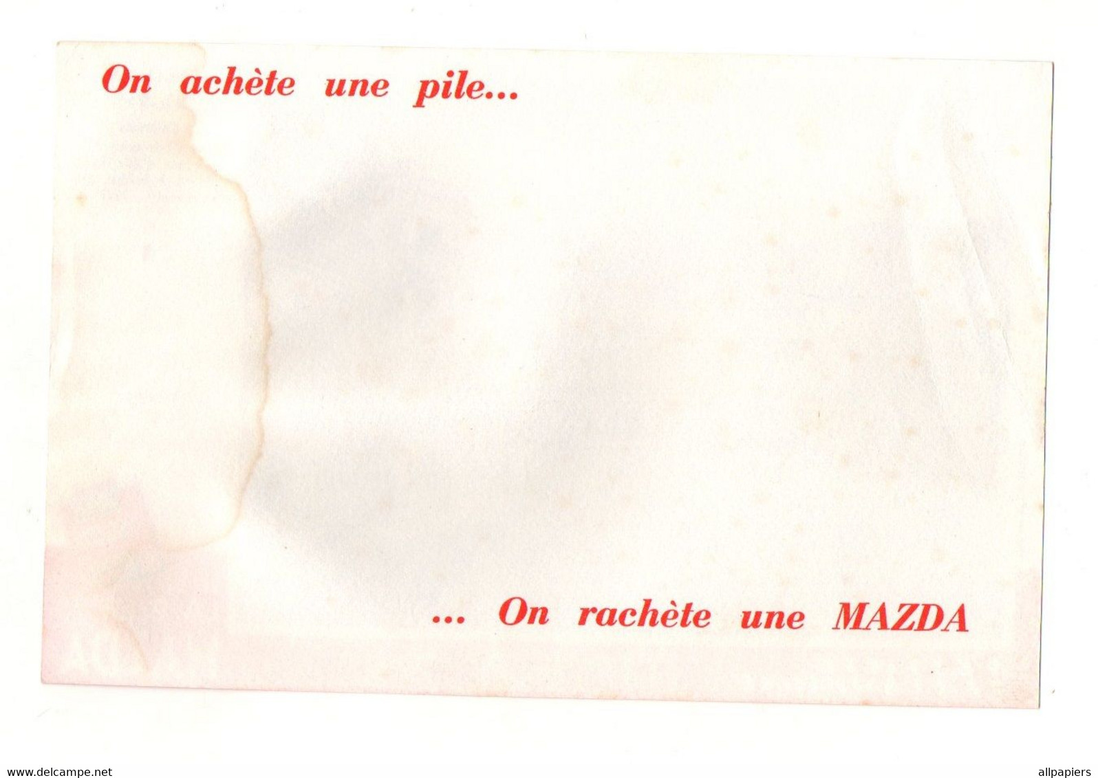 Buvard La Pile Mazda Loir-Et-Cher Blois Château - Format : 20.5x13.5 Cm - Accumulators