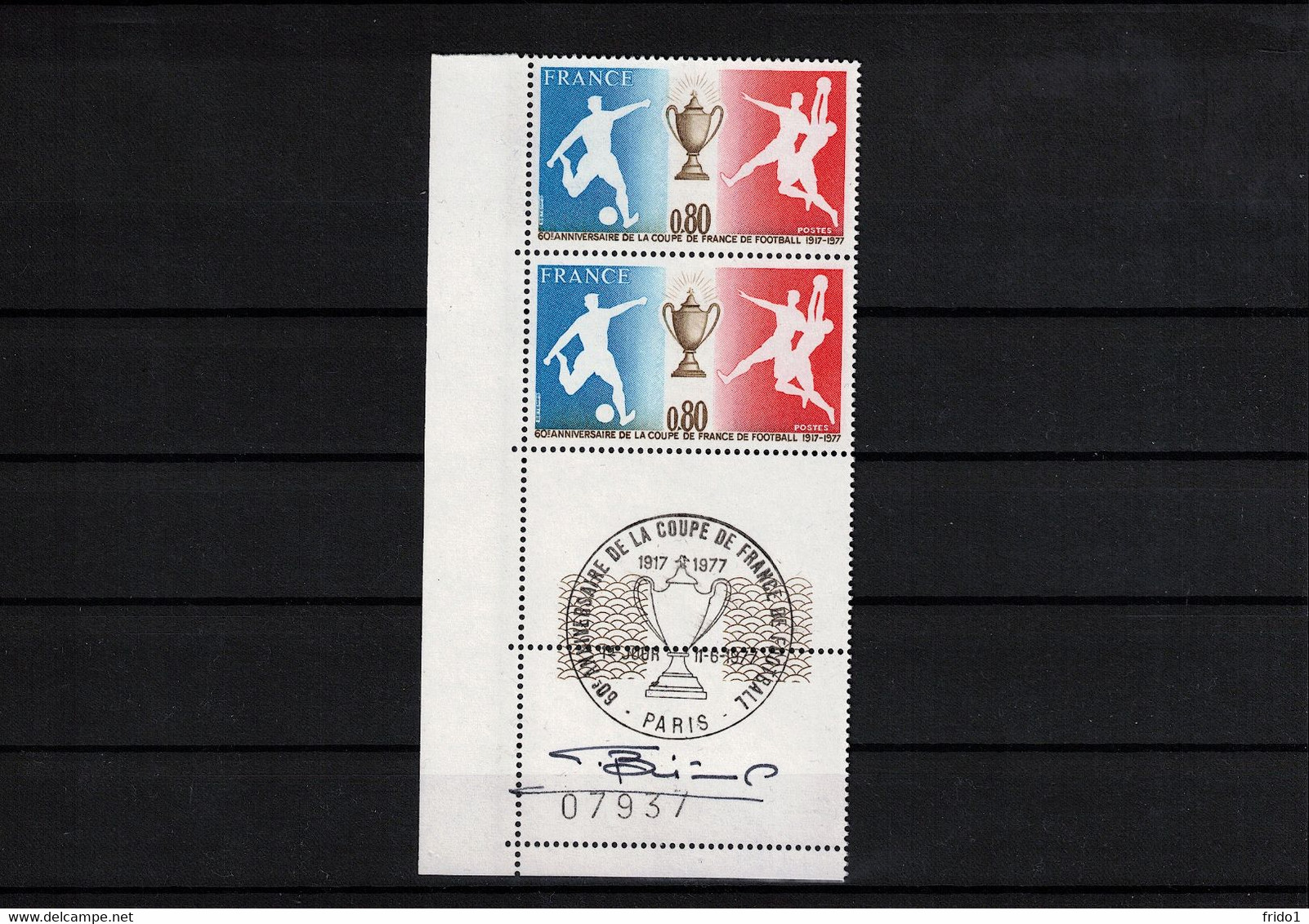 France 1977 60th Anniversary Of The French Cup Signed Pair Postfrisch / MNH - 2010 – South Africa