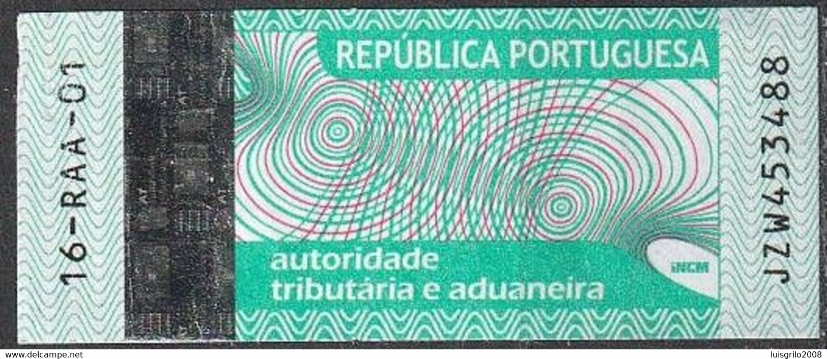 Fiscal/ Revenue, Portugal - Tabac/ Tobacco Tax, Imposto Sobre Tabaco - |- Açores, 2016 - Used Stamps