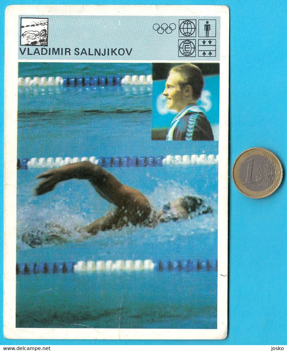 VLADIMIR SALNIKOV - Russia Swimming Star * Yugoslavia Old Card Svijet Sporta 1980s * Natation Schwimmen Natacion Nuoto - Swimming