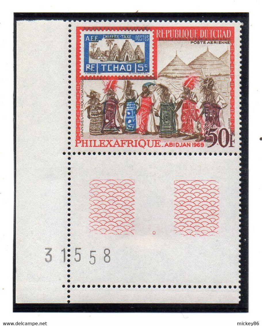 TCHAD --1969--Poste Aérienne --PHILEXAFRIQUE (danseurs)  50F ..NEUF ..avec Bord De Feuille...............à Saisir - Tschad (1960-...)