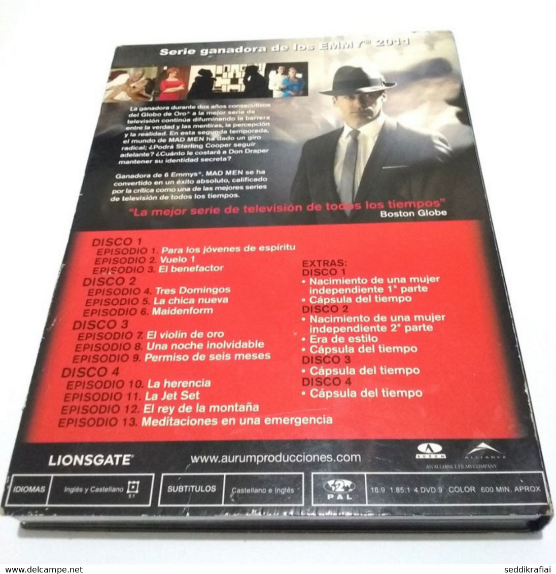 Mad Men: Season 2 DVD (2010) Jon Hamm 4 Discs Temporada Dos (2) English - Spain - Séries Et Programmes TV