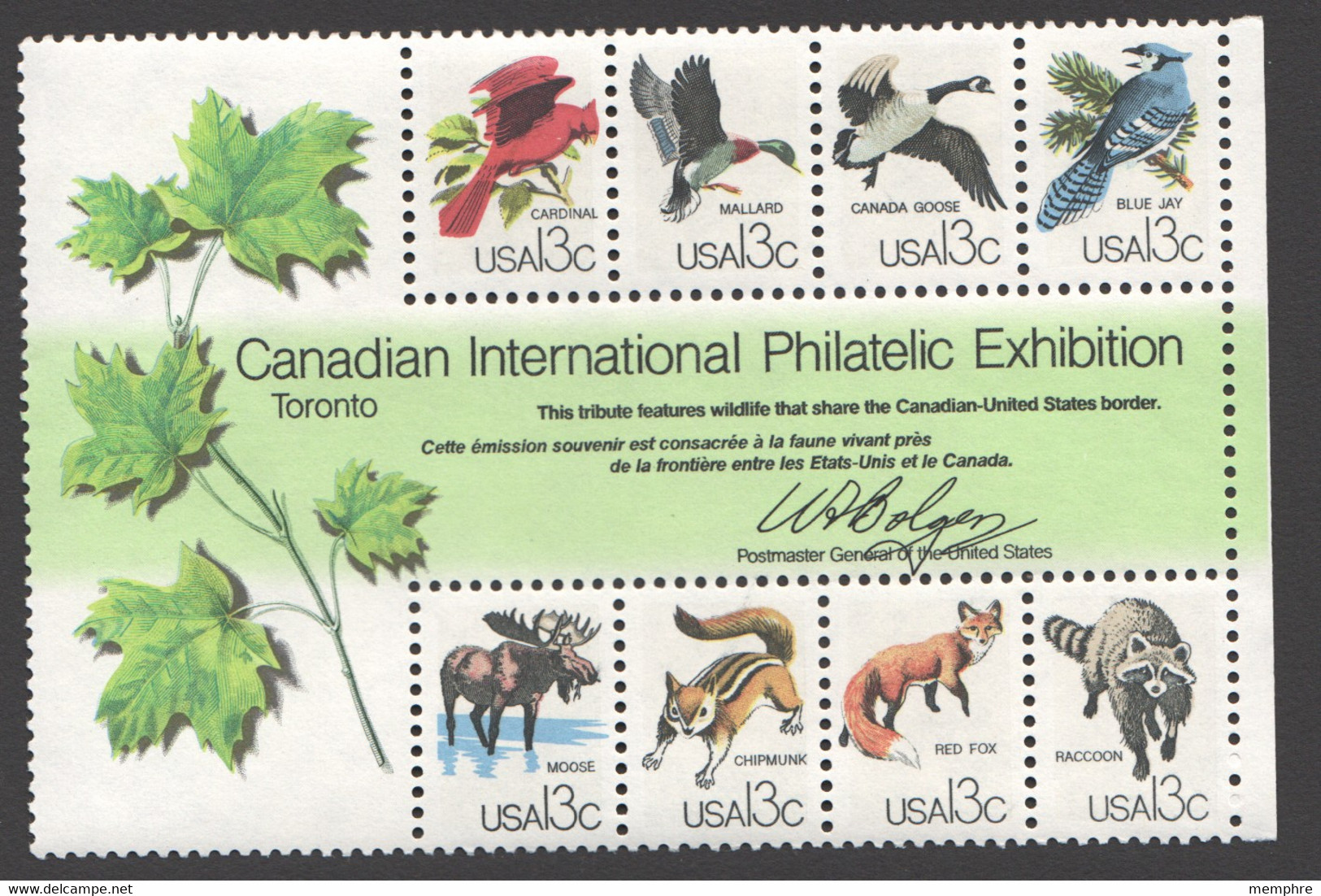 1978  CAPEX Souvenir Sheet  Birds And Wildlife Sc 1757 MNH - Unused Stamps