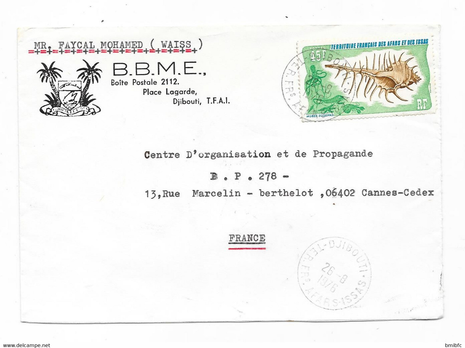 TERRITOIRE FRANCAIS DES AFARS ET DES ISSAS 1976 - DJIBOUTI - Storia Postale