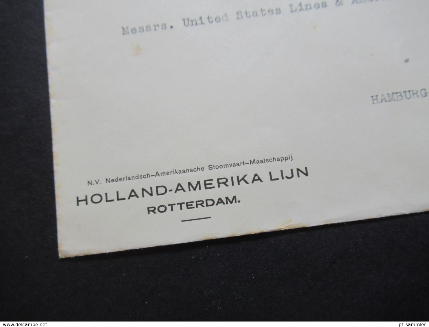 Niederlande 1934 Freistempel Mit Bild Vom Dampfer N.A.S.M. Umschlag Holland Amerika Lijn Rotterdam Nach Hamburg - Cartas & Documentos