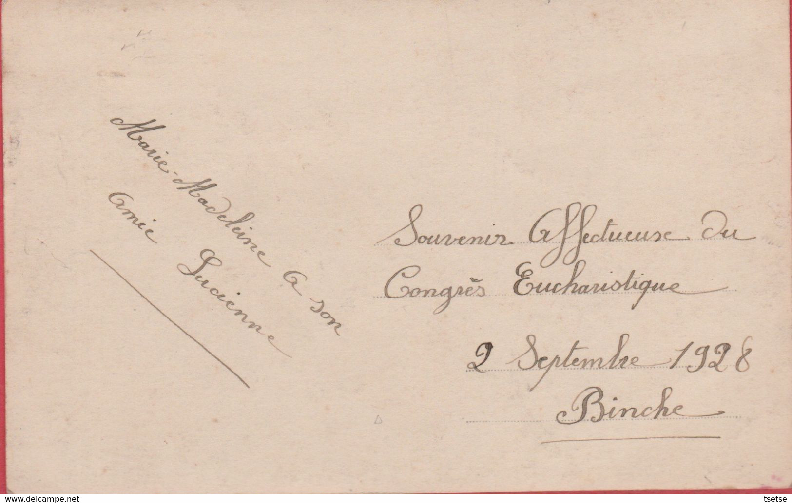 Binche - Congrès Eucharistique De 1928 / Carte Photo ( Voir Verso ) - Binche