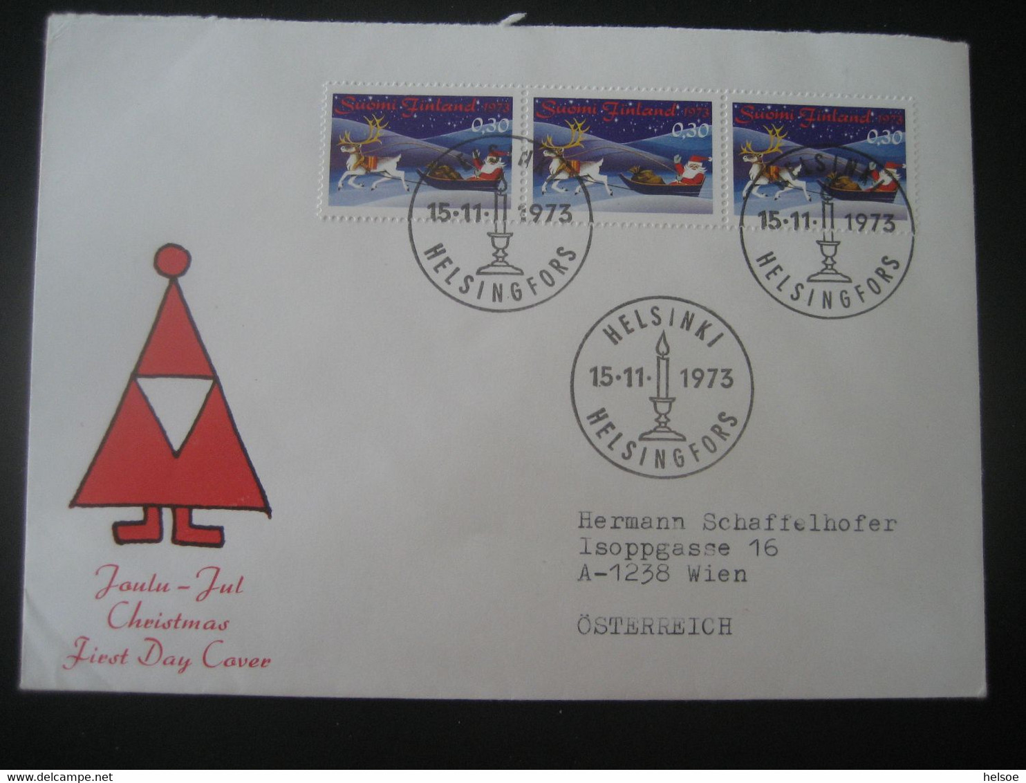 Finnland 1973- Adventgrüße Aus Helsinki Auf Sonderumschlag - Covers & Documents