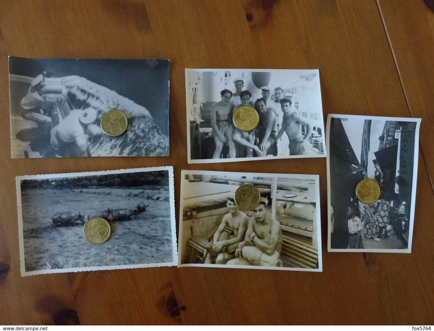 LOT INDOCHINE / MARINE NATIONALE / ROYALE 1949-1950 / 5 PHOTOS ORIGINALES / 33 - Bateaux