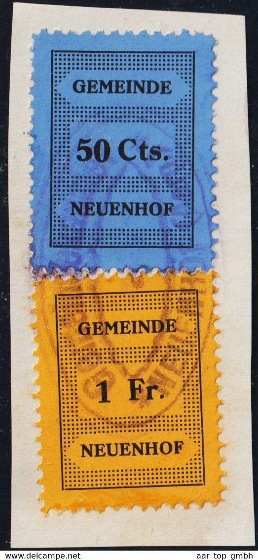 CH Heimat AG Neuenhof Fiskalmarke 50 Rp. + 1 Fr. Auf Briefstück - Revenue Stamps