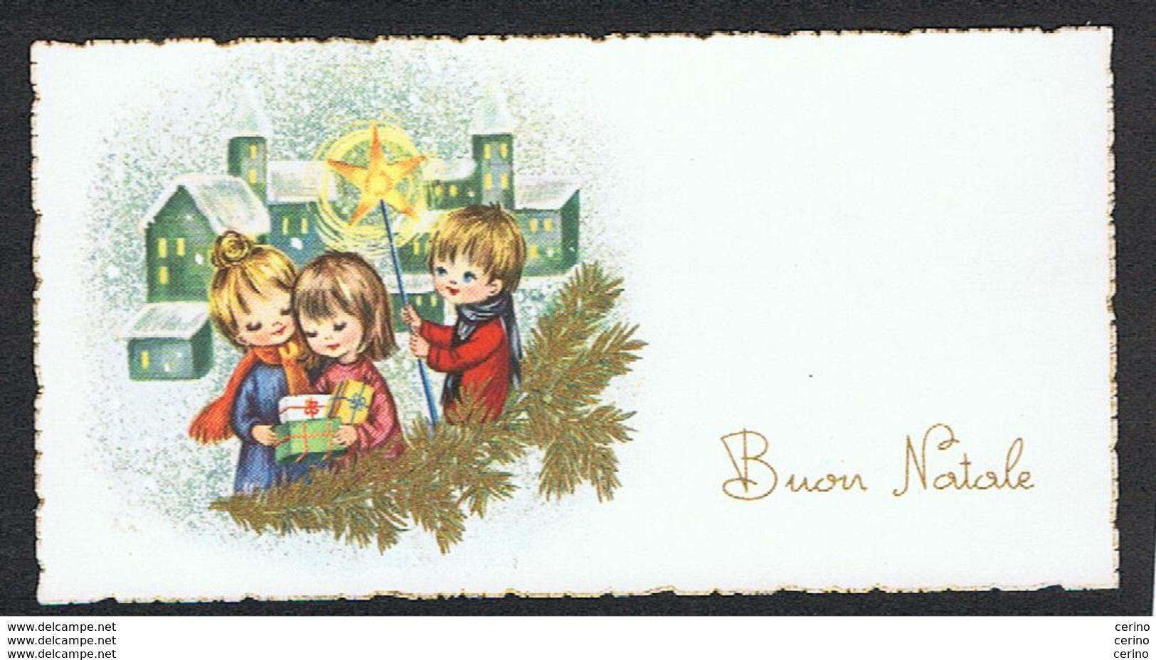 BUON  NATALE:  BAMBINI  CON  REGALI  -  Mm. 125x65  NUOVO - Décoration De Noël