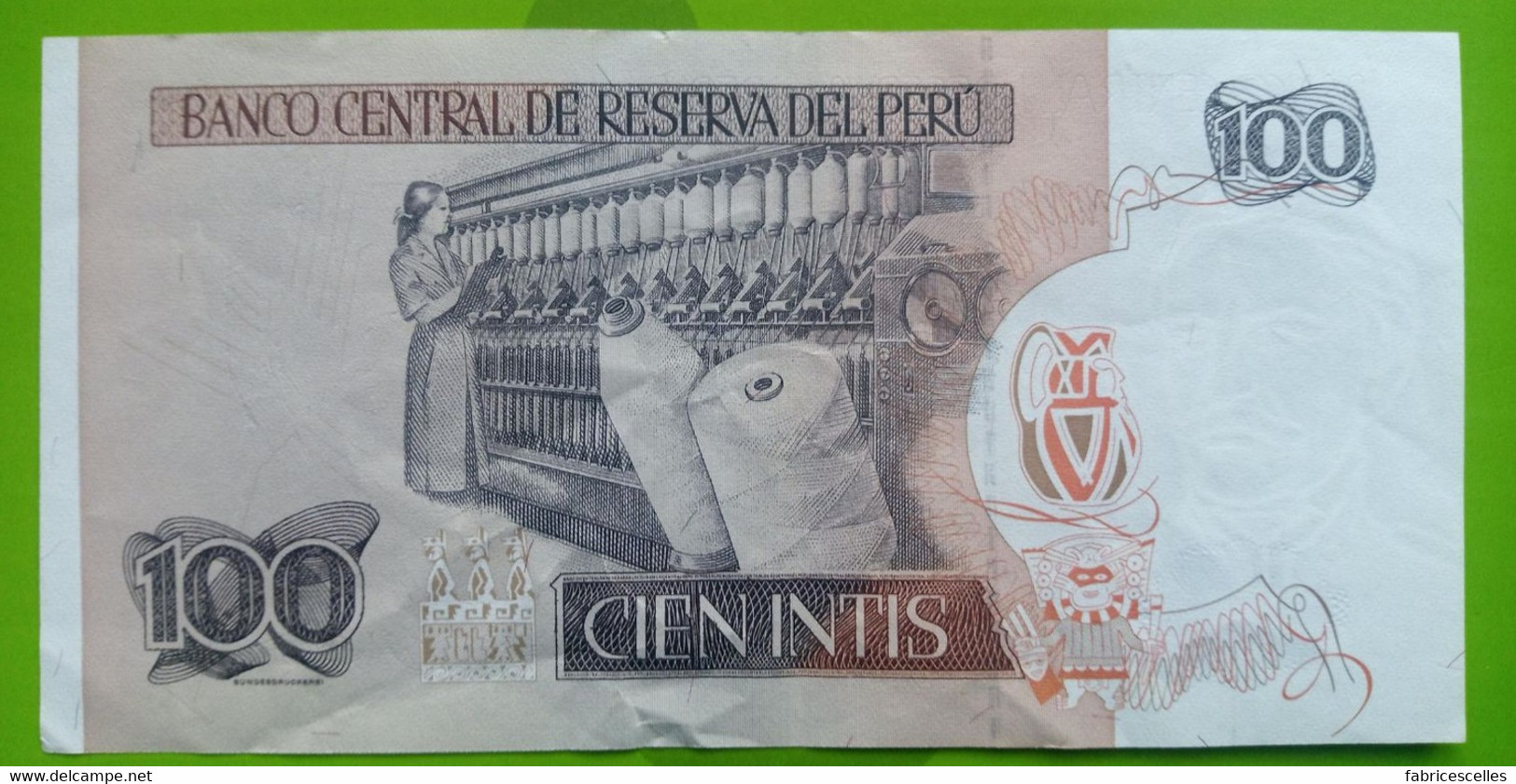 Pérou, Billet De 100 Intis - Pérou